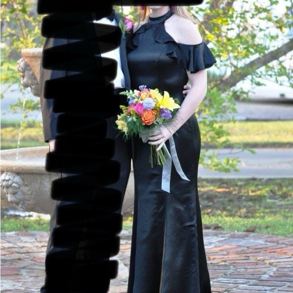 Elegant Black Off-Shoulder Gown